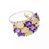 925 Sterling Silver 0Pal & Tourmaline Ring Size 8