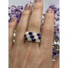 925 Sterling Silver 0Pal & Tourmaline Ring Size 8
