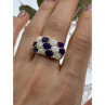 925 Sterling Silver 0Pal & Tourmaline Ring Size 8
