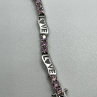 925 Sterling Silver Pink CZ 