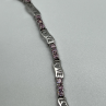925 Sterling Silver Pink CZ 