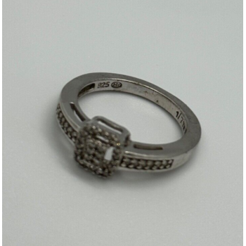 925 Sterling Silver White Sapphire Ring Size 6