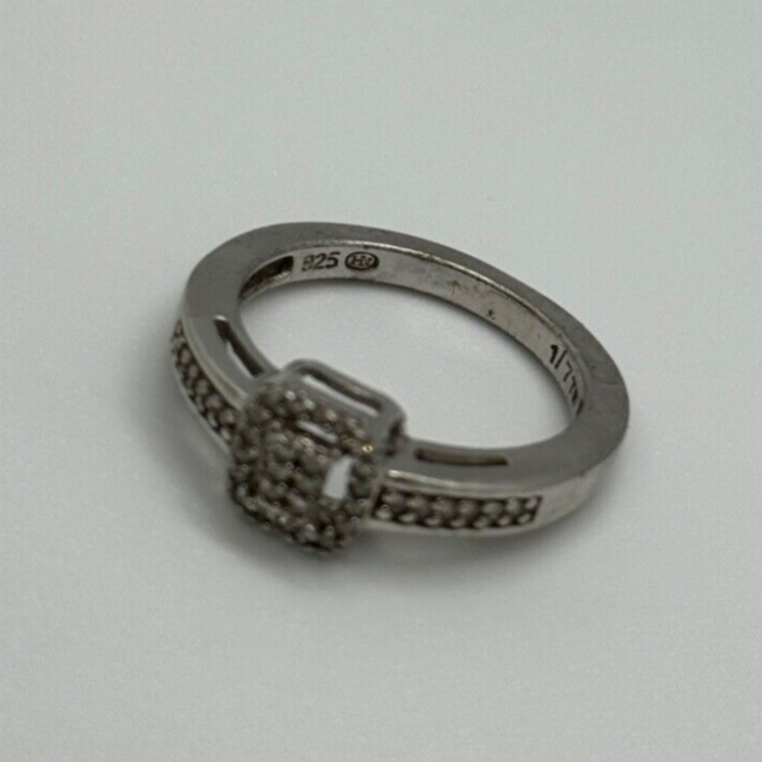 925 Sterling Silver White Sapphire Ring Size 6