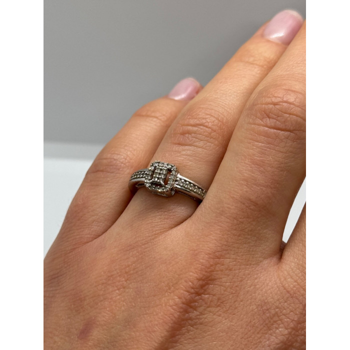 925 Sterling Silver White Sapphire Ring Size 6