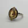 925 Sterling Silver Citrine Ring Size 6.5