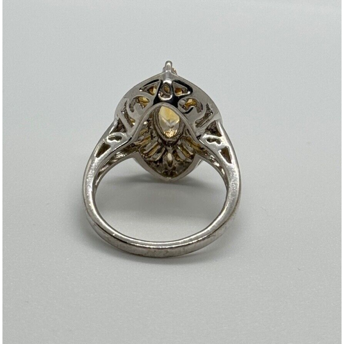 925 STERLING SILVER CITRINE RING SIZE 6.5