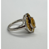 925 STERLING SILVER CITRINE RING SIZE 6.5