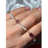 14K YELLOW GOLD AMETHYST & PEARLS BRACELET LENGTH 7