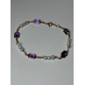 14K YELLOW GOLD AMETHYST & PEARLS BRACELET LENGTH 7