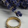 925 Sterling Silver Gold Plated Pearl Ring Size 6.5