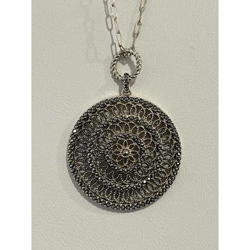 925 STERLING SILVER  MARCASITE NECKLACE