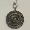 925 Sterling Silver Marcasite Necklace