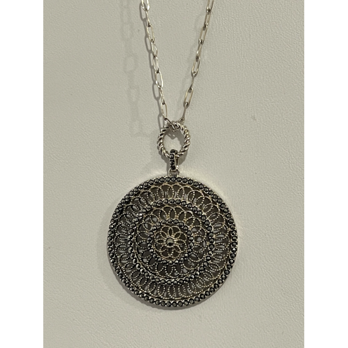 925 STERLING SILVER  MARCASITE NECKLACE