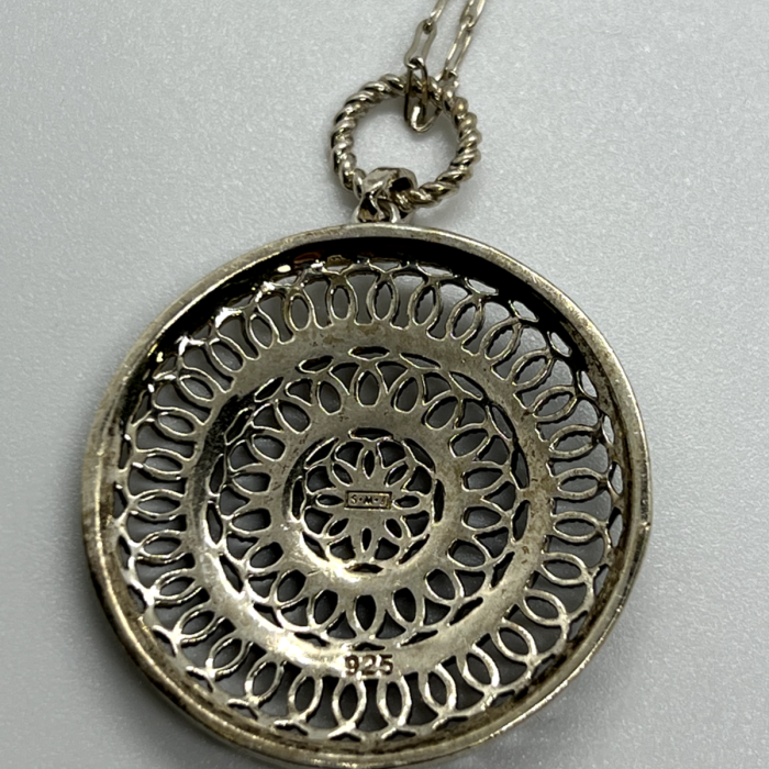 925 Sterling Silver Marcasite Necklace