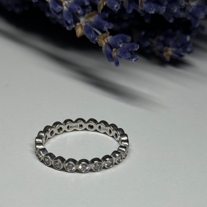 925 Sterling Silver CZ Ring Size 7.5