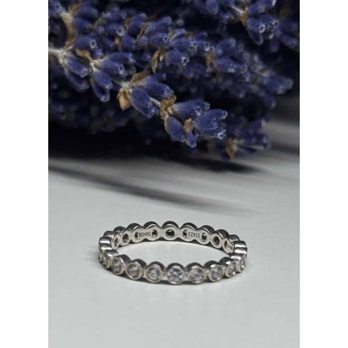 925 Sterling Silver CZ Ring Size 7.5