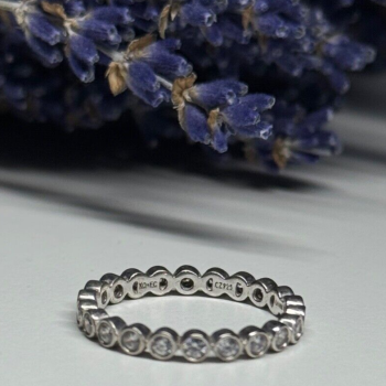 925 Sterling Silver CZ Ring Size 7.5