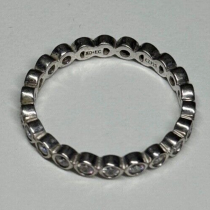 925 Sterling Silver CZ Ring Size 7.5