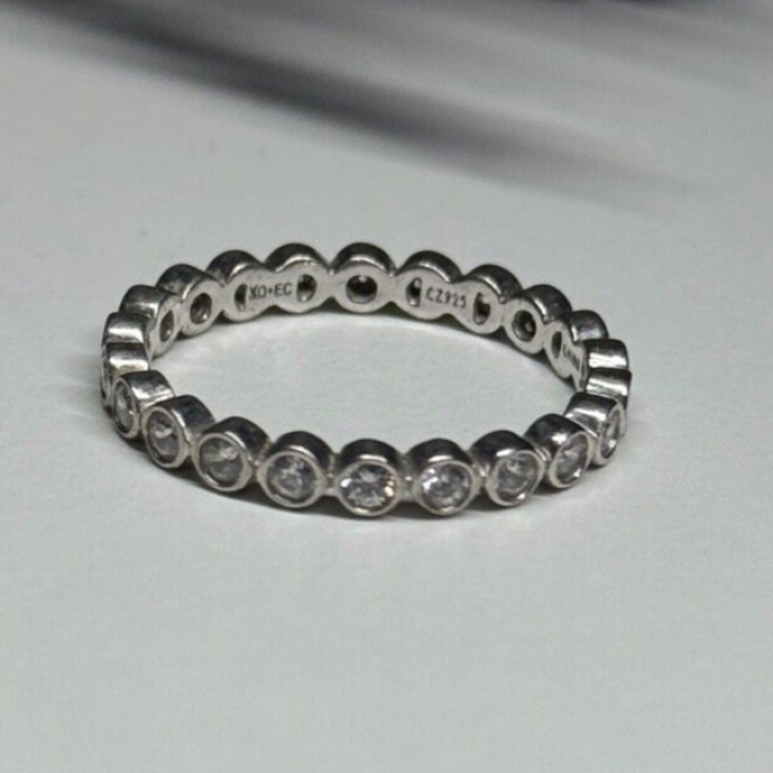925 Sterling Silver CZ Ring Size 7.5