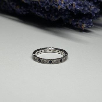 925 Sterling Silver CZ Ring Size 6.5