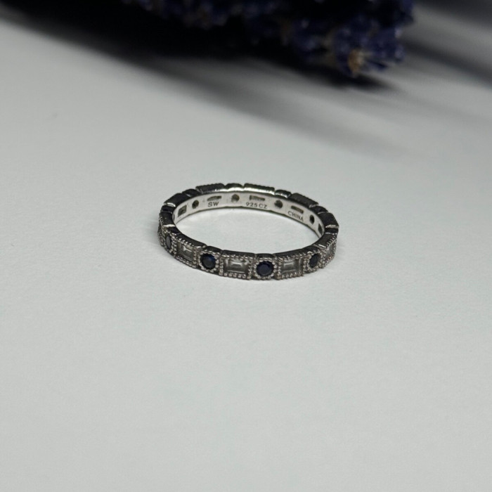 925 Sterling Silver CZ Ring Size 6.5