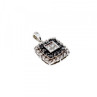 14K White Gold Sapphires & Diamonds Pendant