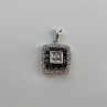 14K White Gold Sapphires & Diamonds Pendant