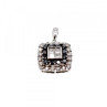 14K White Gold Sapphires & Diamonds Pendant