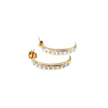 14K YELLOW GOLD DIAMONDS EARRINGS