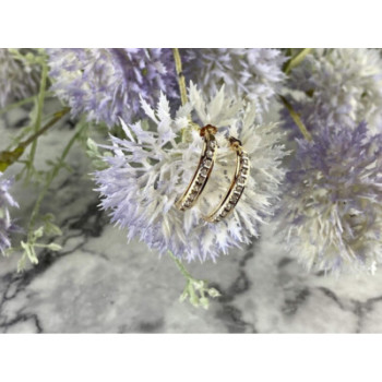 14K YELLOW GOLD DIAMONDS EARRINGS