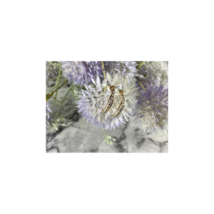 14K YELLOW GOLD DIAMONDS EARRINGS