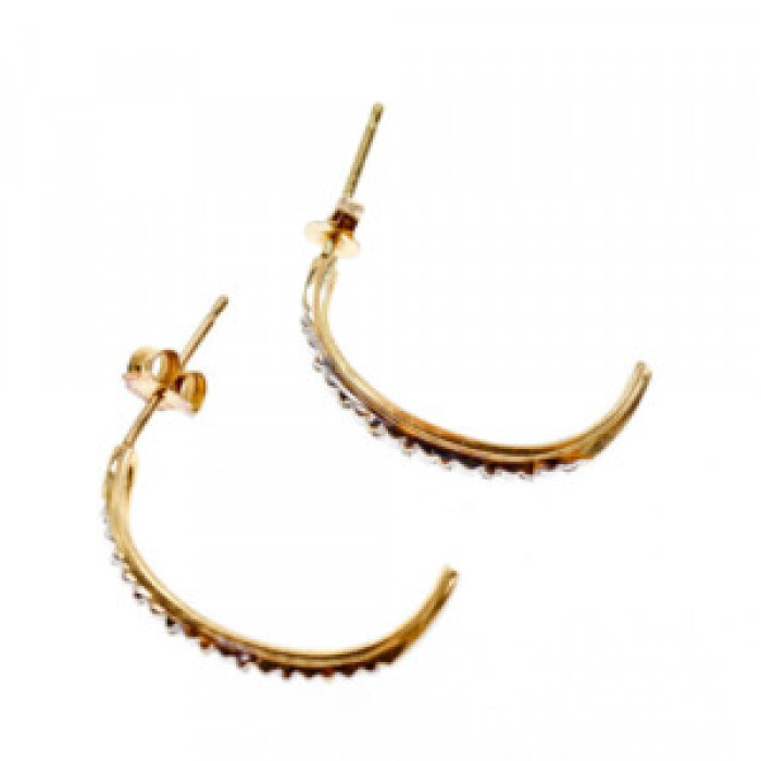 14K Yellow Gold Diamonds Earrings