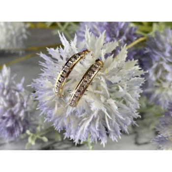 14K YELLOW GOLD DIAMONDS EARRINGS