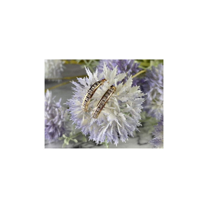 14K YELLOW GOLD DIAMONDS EARRINGS