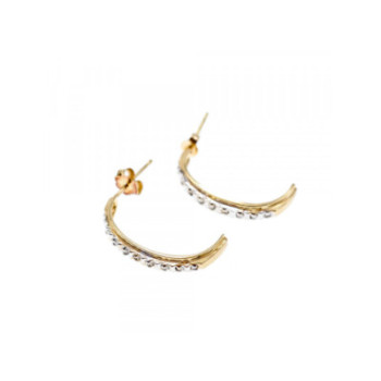 14K YELLOW GOLD DIAMONDS EARRINGS