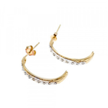 14K Yellow Gold Diamonds Earrings