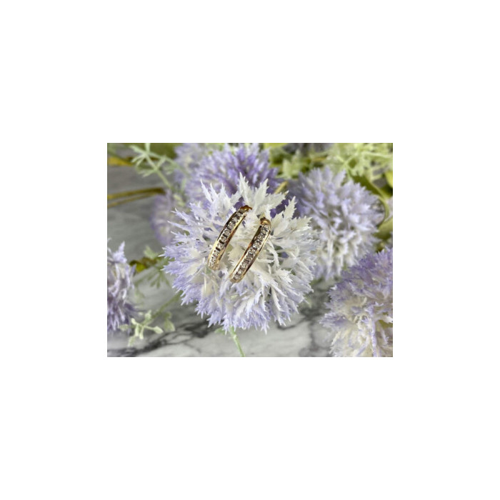 14K YELLOW GOLD DIAMONDS EARRINGS