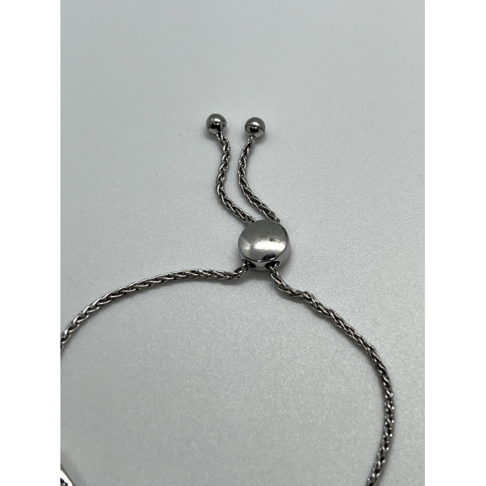 925 STERLING SILVER SPINEL & CZ HEART BRACELET