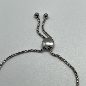 925 Sterling Silver Spinel & CZ Heart Bracelet