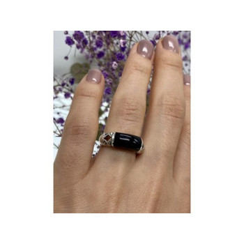 Vintage 925 Sterling Silver Onyx & Marcasites Ring Size 6.5