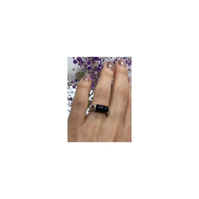 Vintage 925 Sterling Silver Onyx & Marcasites Ring Size 6.5