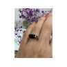 Vintage 925 Sterling Silver Onyx & Marcasites Ring Size 6.5