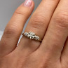14K White Gold Diamonds Matched Perfection Ring Size 6