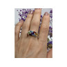925 STERLING SILVER MULTI GEMSTONES RING SIZE 11