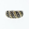 925 Sterling Silver CZ & Marcasites Ring Size 8