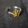 925 Sterling Silver Citrine Ring Size 8