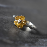 925 Sterling Silver Citrine Ring Size 8