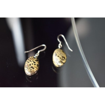 925 Sterling Silver Leopard Jasper Earrings