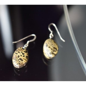 925 Sterling Silver Leopard Jasper Earrings
