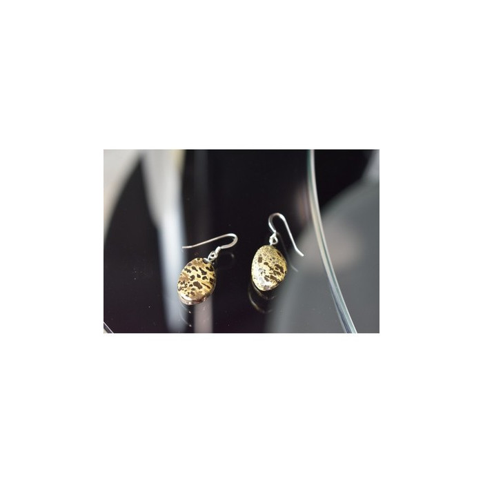 925 Sterling Silver Leopard Jasper Earrings